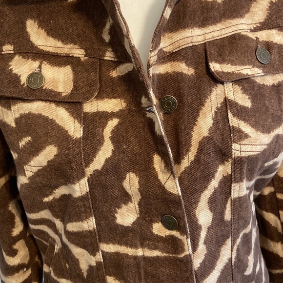 NWOT Ralph Lauren Jean Jacket Brown and Tan. Size Medium. - Picture 7 of 9